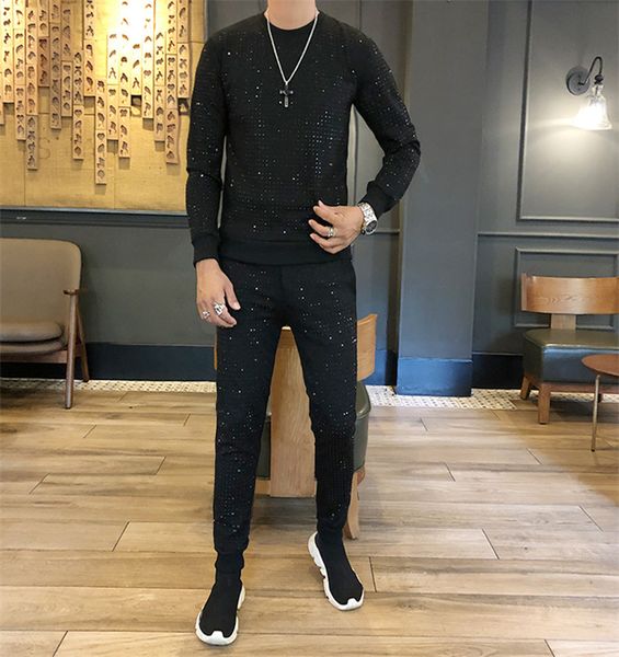 

men's tracksuits hoodies men make famous men's nightgown dwaterproof water sewing element of color sweatshirt sports outfits suit, Gray