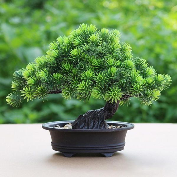 

decorative flowers & wreaths 1pc artificial plant pine tree zen spirit party home el desk bonsai decor
