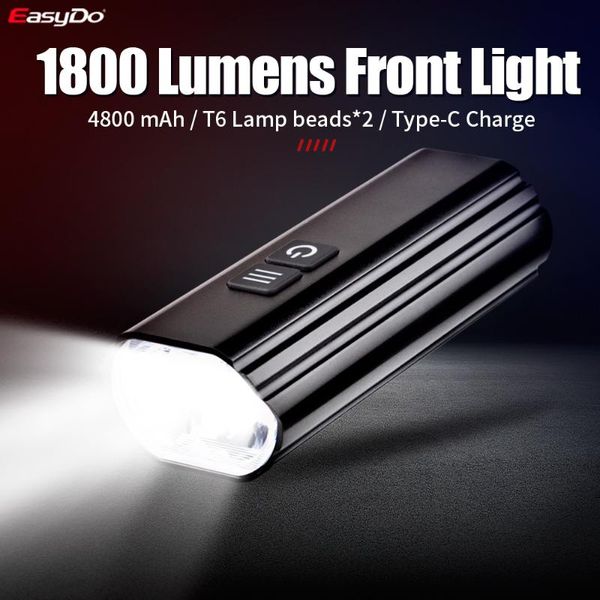 

easydo bike light rainproof usb rechargeable led 2000mah mtb front lamp headlight aluminum ultralight bicycle lights