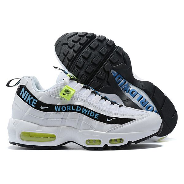 

2021 men running shoes max 95 core white neon yin breathable comfortable outdoor sports sneakers trainers size 40-45