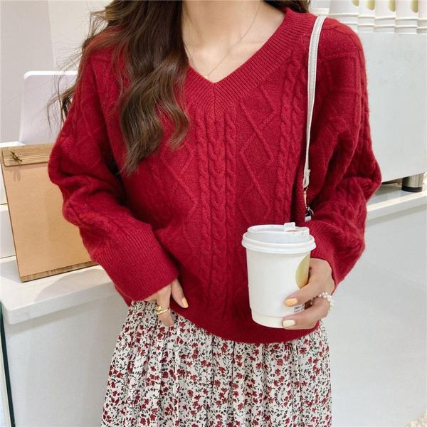 

women's sweaters autumn winter women v-neck long sleeve korean style black white casual harajuku fashion female clothes, White;black