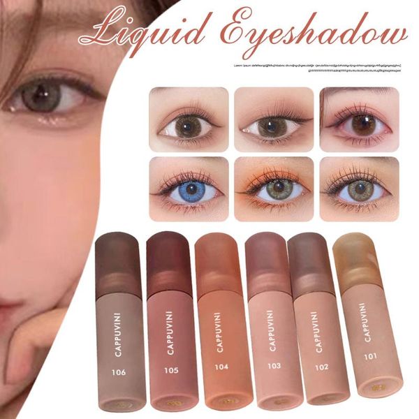 

eye shadow 6 colors liquid eyeshadow matte velvet look waterproof smudge-proof long wearing blush makeup gift for girls women