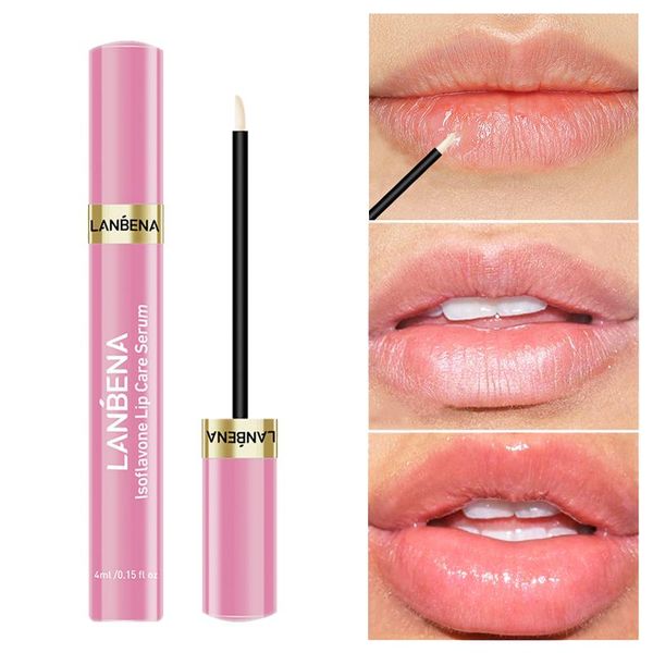 

lip gloss lanbena moisturizing plumper serum long lasting makeup liquid oil care lips reduce fine lines beauty cosmetics