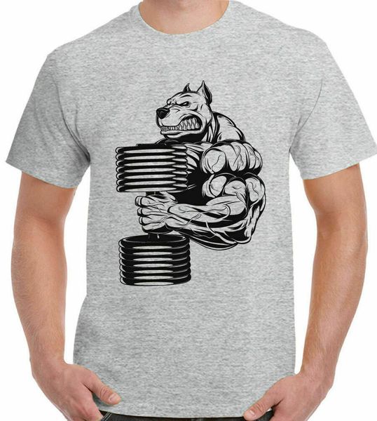 

Bulldog Gym T-Shirt Mens gym Bodybuilding Muscle Top Weights Training UFC, White;black