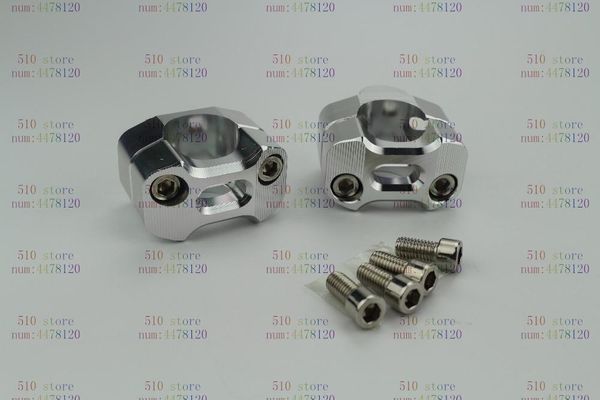 

theft protection sliver color cnc aluminum alloy handlebar clamp 11/8" to 7/8" universal bar 28mm clamps dirt bike adapter
