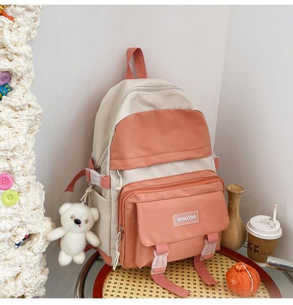 

schoolbag large capacity backpack female college students simple style