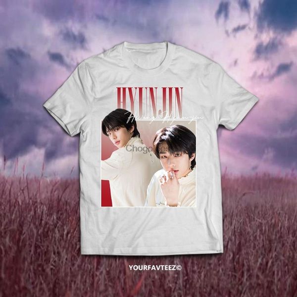 

men's t-shirts hyunjin stray kids tee, White;black
