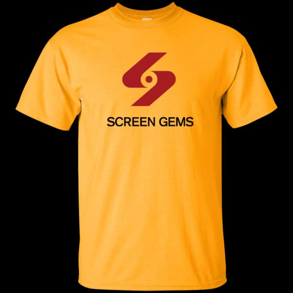 

screen gems, retro, movie, filmmaker, studio, logo, t-shirt, White;black