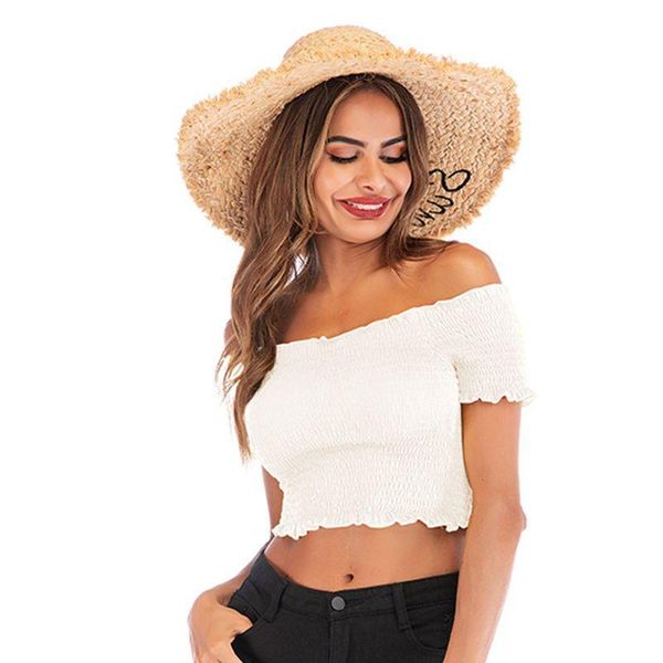 

girls t shirt off shoulder women short sleeve solid clothes tshirt 2021 summer casual female for s-xl women's t-shirt, White