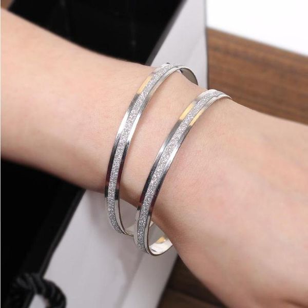 

bangle golden yellow frosted rose gold bracelet, Black