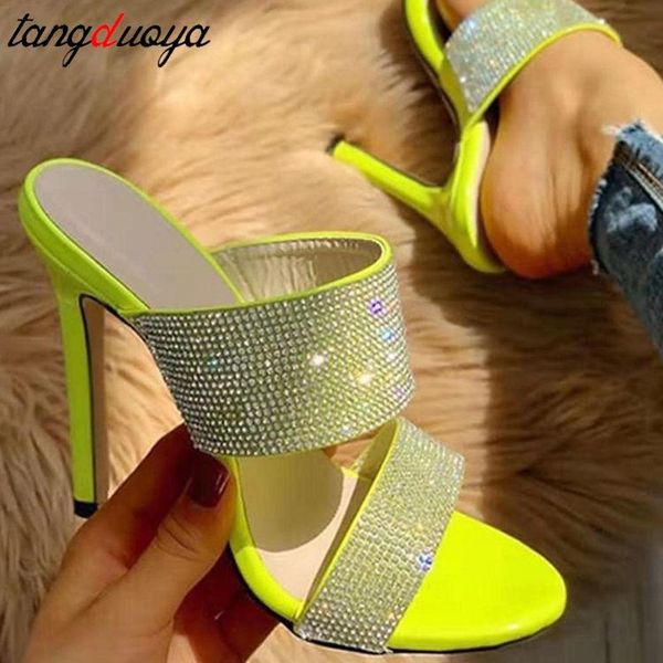 

dress shoes women rhinestones high heels slippers woman pumps strap sandals summer heel 35 42, Black