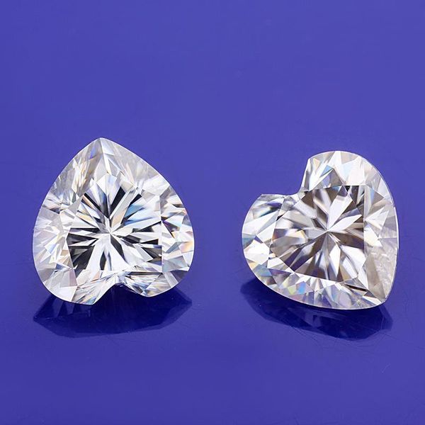

other heart shape 5x5mm-12x12mm gh white color vvs clarity moissanite loose gemstones for jewelry making