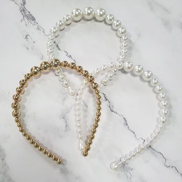 

hair clips & barrettes 2021 pearl hairband hairpin bobby pin clip barrette headdress accessories kid jewelry, Golden;silver