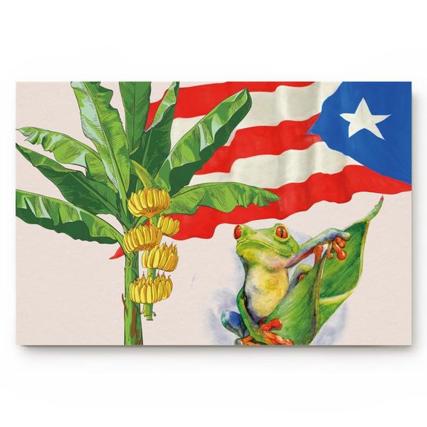 

cushion/decorative pillow watercolor plant banana leaf puerto rico flag frog doormat home decor anti-slip entrance door mats outdoor
