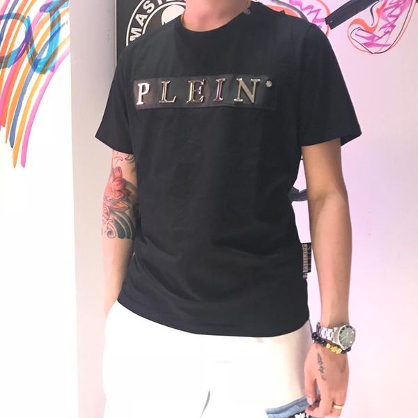 

men's t-shirts brand summer style cotton men black skulls t-shirt casual o-neck short sleeve tees for pp 2021, White;black