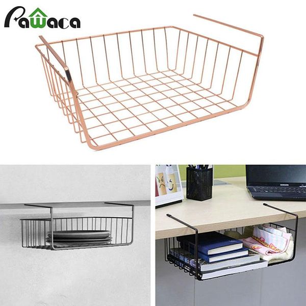

cabinet hanging shelf storage iron mesh basket
