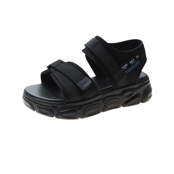

platform sandals 2021 shoes women casual hook & loop black chunky woman summer beach sandalias de las mujeres