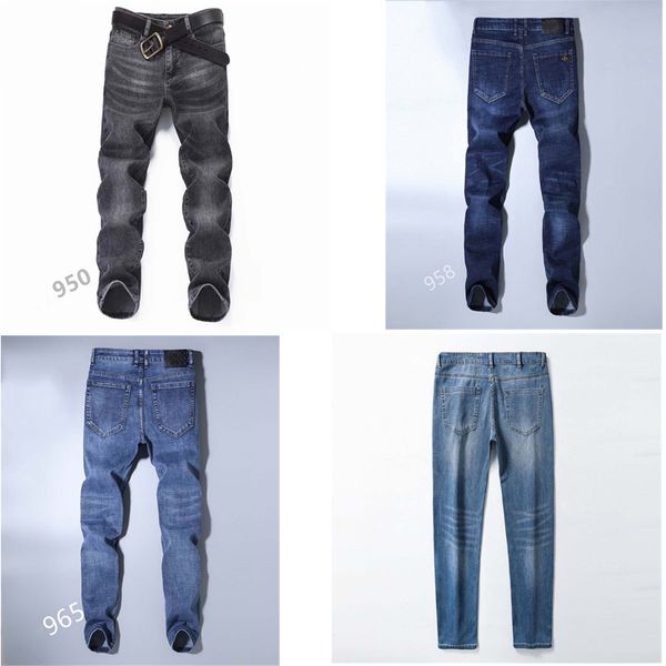 

mens clothing fashion jeans mens distressed ripped skinny trousers fashion clothes slim motorcycle moto biker hip hop denim man pants 28-38, Blue