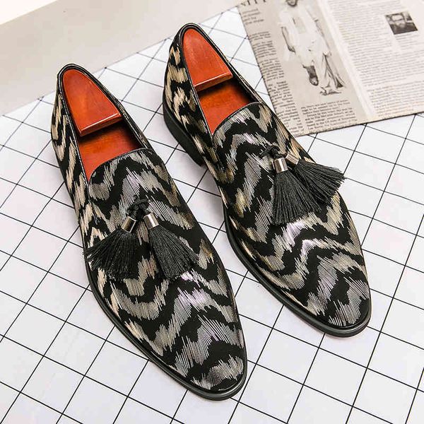 

dress shoes luxury brand men tassel loafers black casual business office wedding slip on comfortable formal jmvw