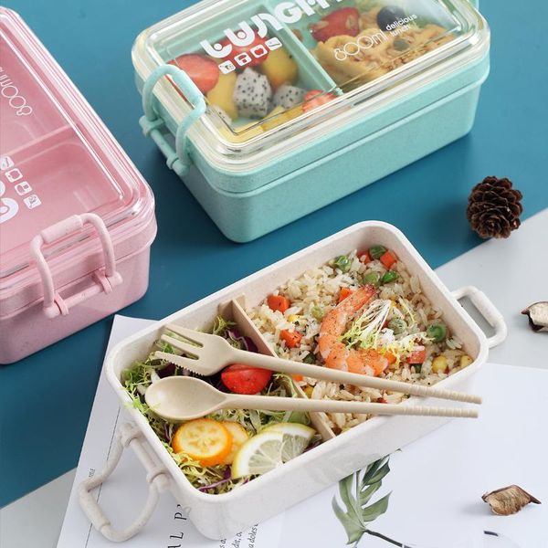 

dinnerware sets multi-layer lunch box large capacity with tableware leakproof bento travel hiking office school kids portable container