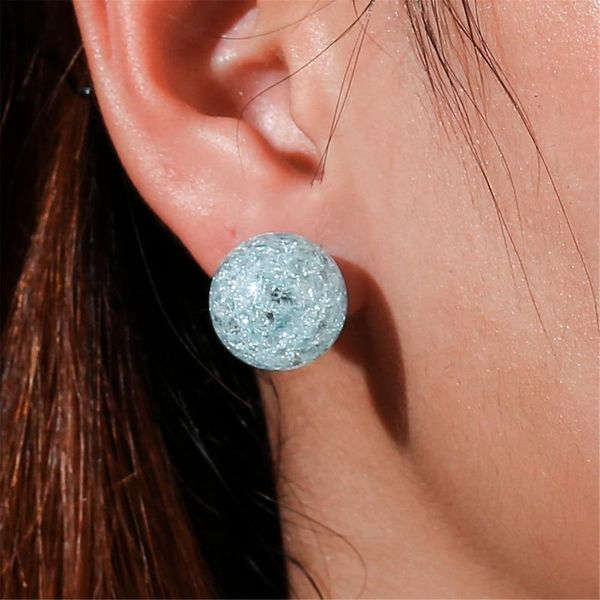 

stud design women fashion simplify double-sided earrings female rhinestone front and rear jewelry gifts, Golden;silver