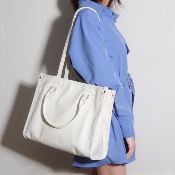 

evening bags crocodile print composite bag women 2021 large shopper handbag female tote handle shoulder soft leather shopping work a4