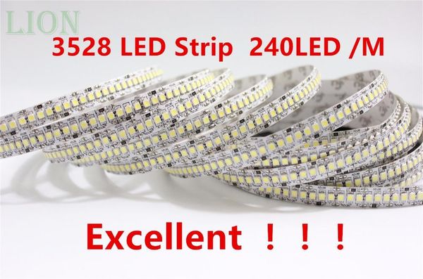 

ip20 non waterproof 3528 led strip 240 flexible light 5m/reel showcase more bright white strips