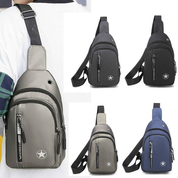 

duffel bags men chest sling pack satchel shoulder bag waterproof usb charge small day packs fashion casual multifunction crossbody