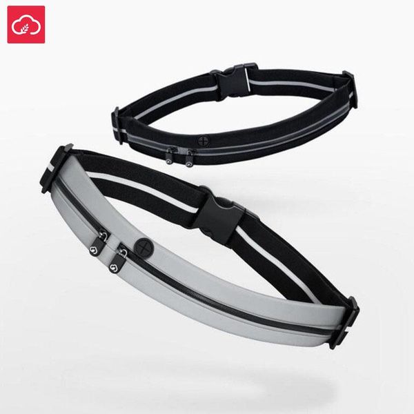 

smart home control yunmai sports invisible pockets double mouth chain 3m night line reflective multifunction waterproof phone bag waist bag#