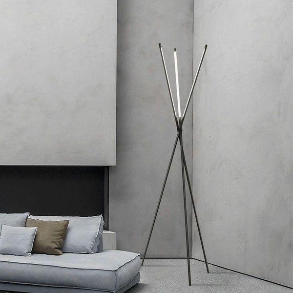 

floor lamps modern simple led lamp 24w triangle standing deco living room sofa reading lights bedroom indoor tripod