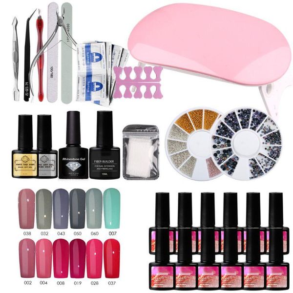 

nail art kits of set uv led lamp dryer gel polish kit manicure tools electric nails