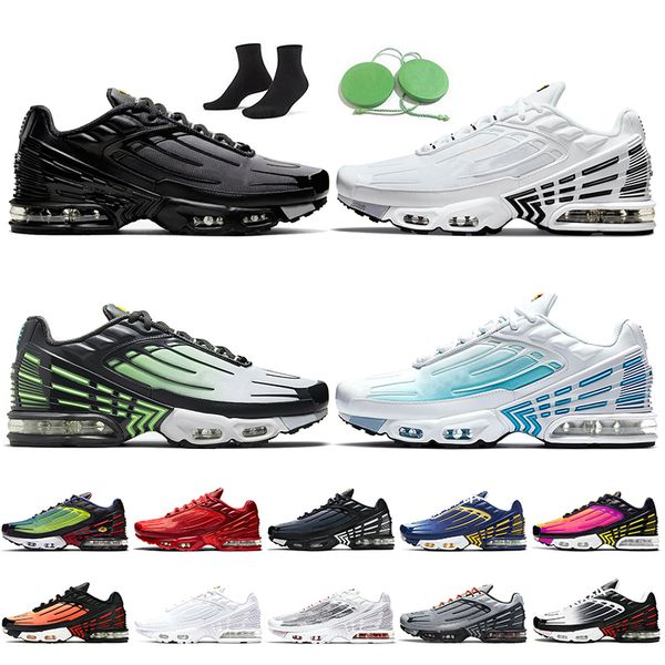 

wholesale tn plus 3 tuned running shoes og black white ghost green aqua laser blue crimson red parachute pack tiger tennis trainers graphic