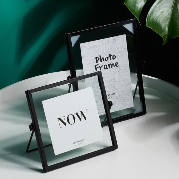 

frames nordic po frame home decor deskdecoration gifts metal creative glass clip modern dried flower plant