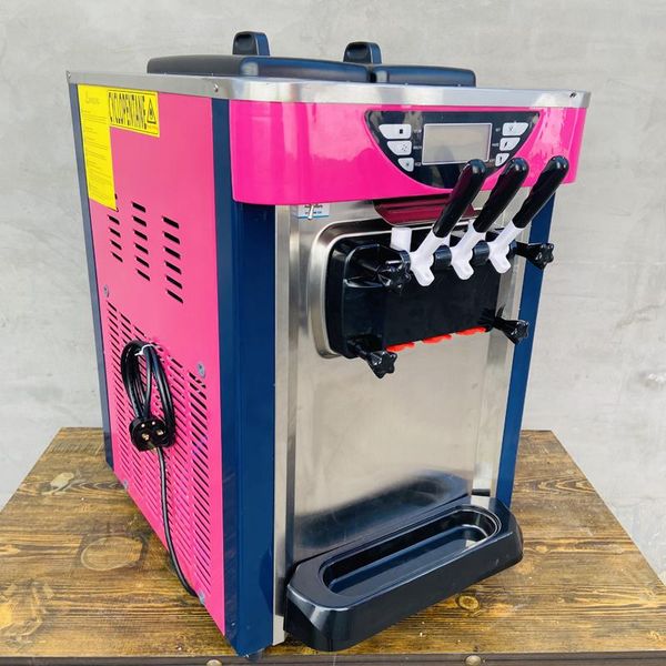

ice cream making machine desksmall soft 3 flavors with commercial maker