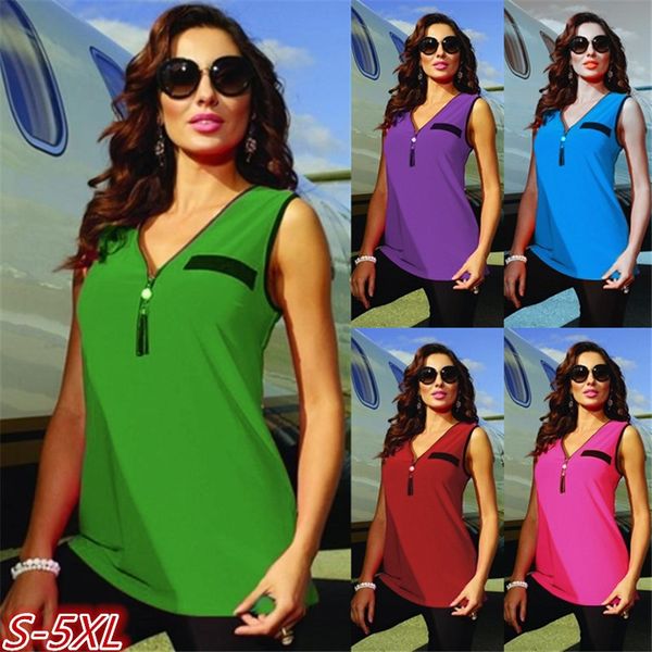 

women 2021 summer new v-neck zipper loose print short sleeve t-shirt, White