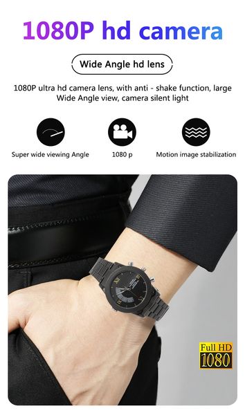 

new 1080p full hd smart watch mini camera infrared night vision cam waterproof loop recording portable outdoor sports