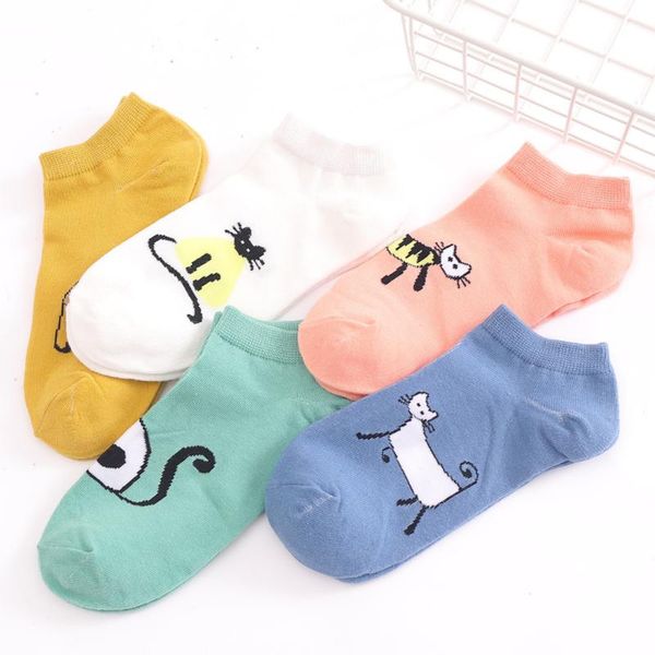 

men's socks knitting cotton women's cute cartoon anime funny hip hop fashion partysocks casual street harajuku creative gift, Black