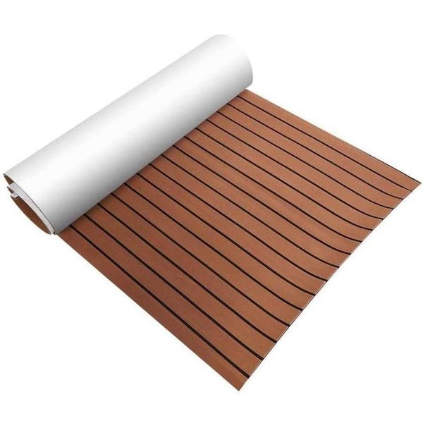 

rafts/inflatable boats foam teak decking eva marine flooring faux boat sheet accessories brown black 450x2400x6mm