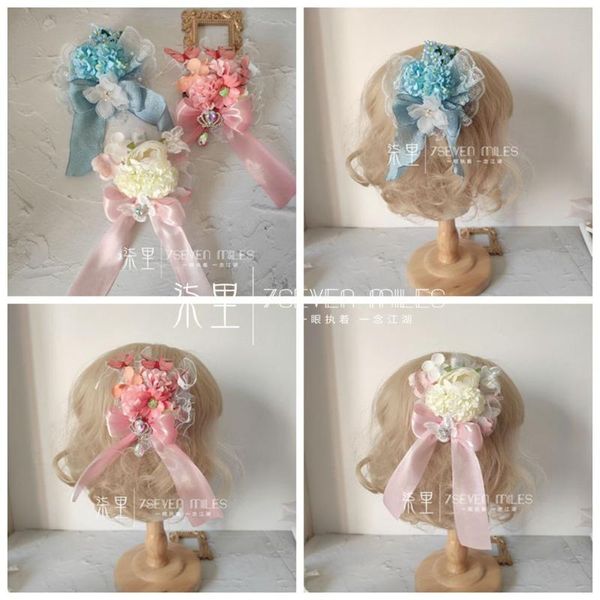 

other event & party supplies handmade elegant stereoscopic lace lolita headdress butterfly flowers hairpin side fairy edge clip maiden