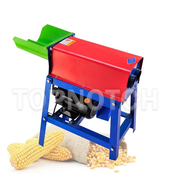 Máquina de milho doméstico pequeno 220v peeling elétrico e plaining milho thresher