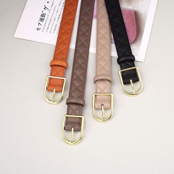 

belts elegzo women's genuine leather belt fashion solid color jeans female pin buckle waistband selling, Black;brown