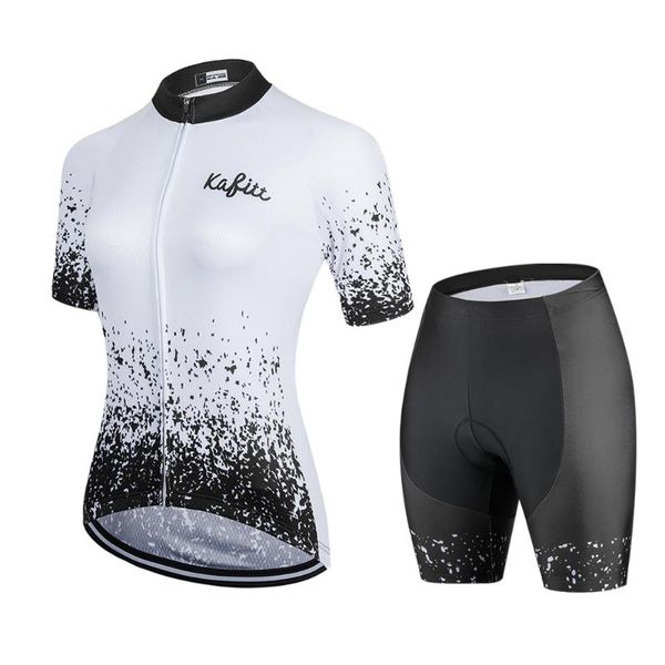 

racing sets kafiwomen jerseys summer short sleeve cycling clothing 2021 maillot ropa ciclismo road bike clothes female cyclist shirt, Black;blue