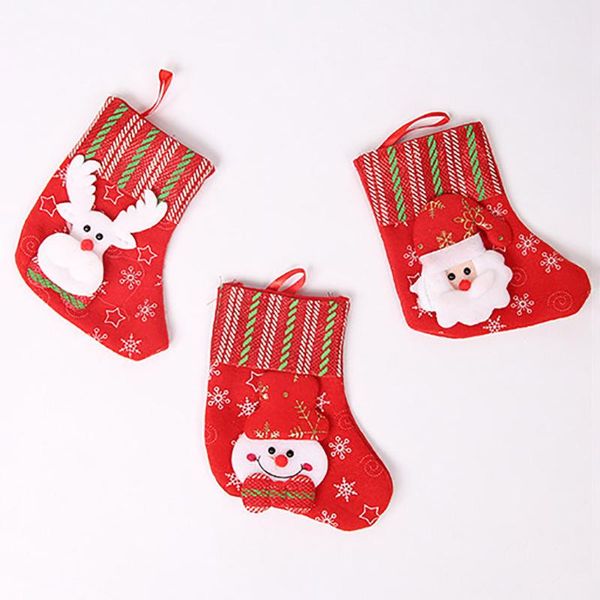 

christmas decorations socks gift bag tree pendant decoration snowman deer santa claus 16x12cm