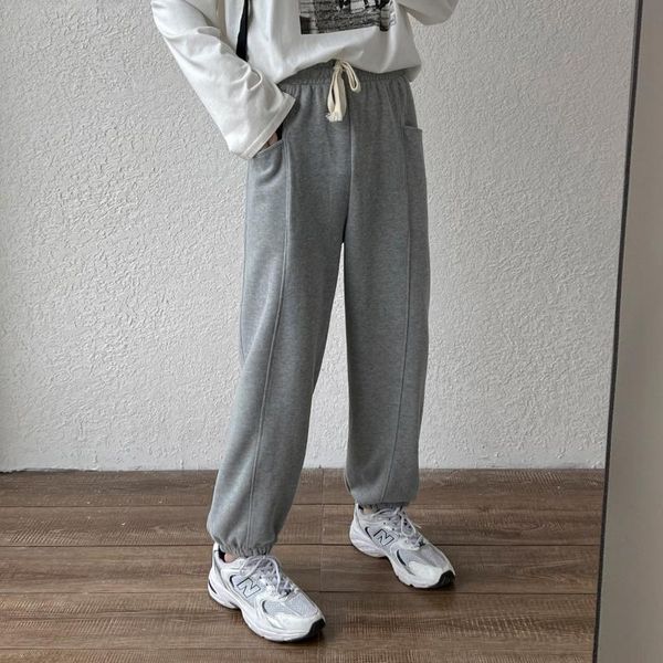 

men's pants 2022 autumn cotton corduroy fashion casual men streetwear loose hip-hop straight trousers mens, Black