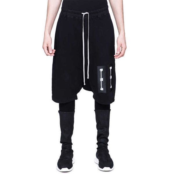 

oneofyou dark pioneer spring shorts men's ro style pants label loose harlan capris trend k8pz, White;black