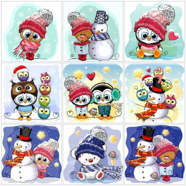 

diamond painting azqsd embroidery snowman mosaic handmade 5d diy needlework christmas cross stitch home decor