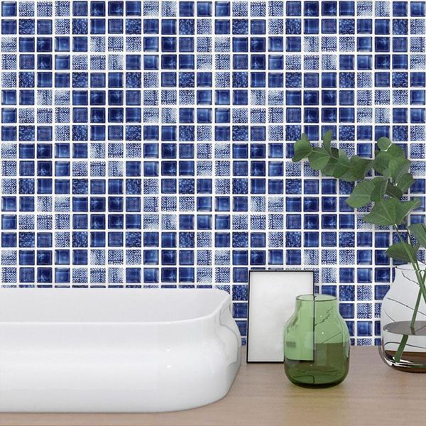 

bath mats tile transfer stickers 18pcs mosaic bathroom kitchen diy home(10cm*10cm)