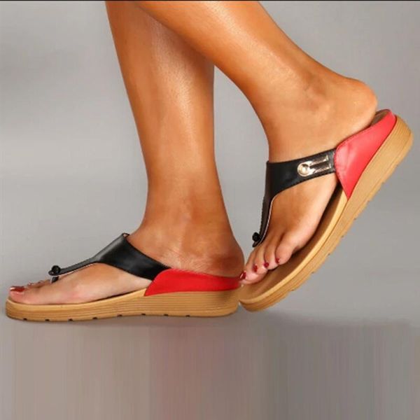 

slippers 2021 women summer bohemia flip flops shoes round sandals casual slipper indoor & outdoor flip-flops for, Black