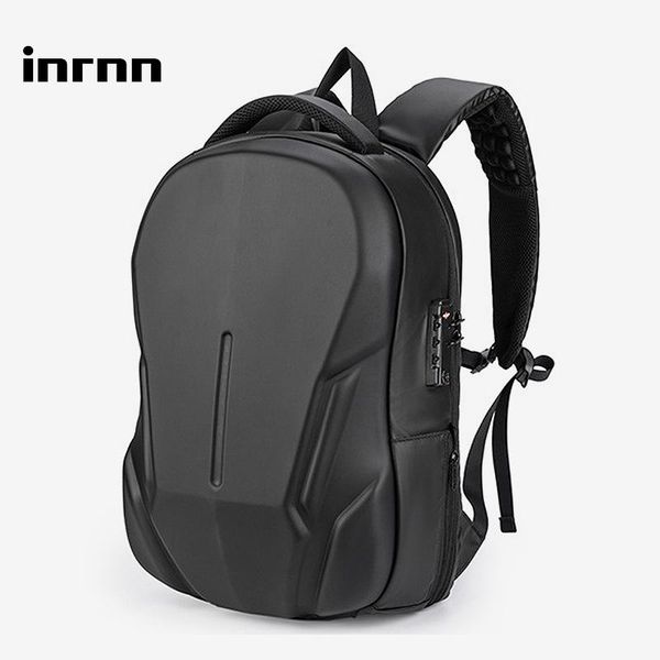 

backpack inrnn hard shell fashion men anti-theft lapbackpacks waterproof school for teenager usb male travel bags