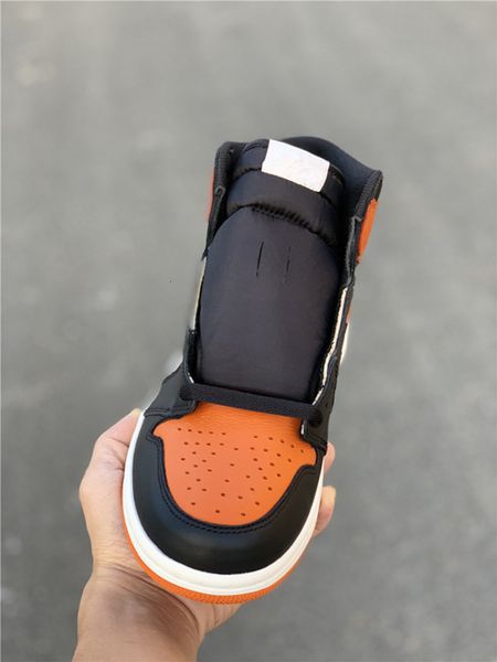 

true 1 high og black orange men basketball shoes sports male 1s sneakers wholesale box size 8-13